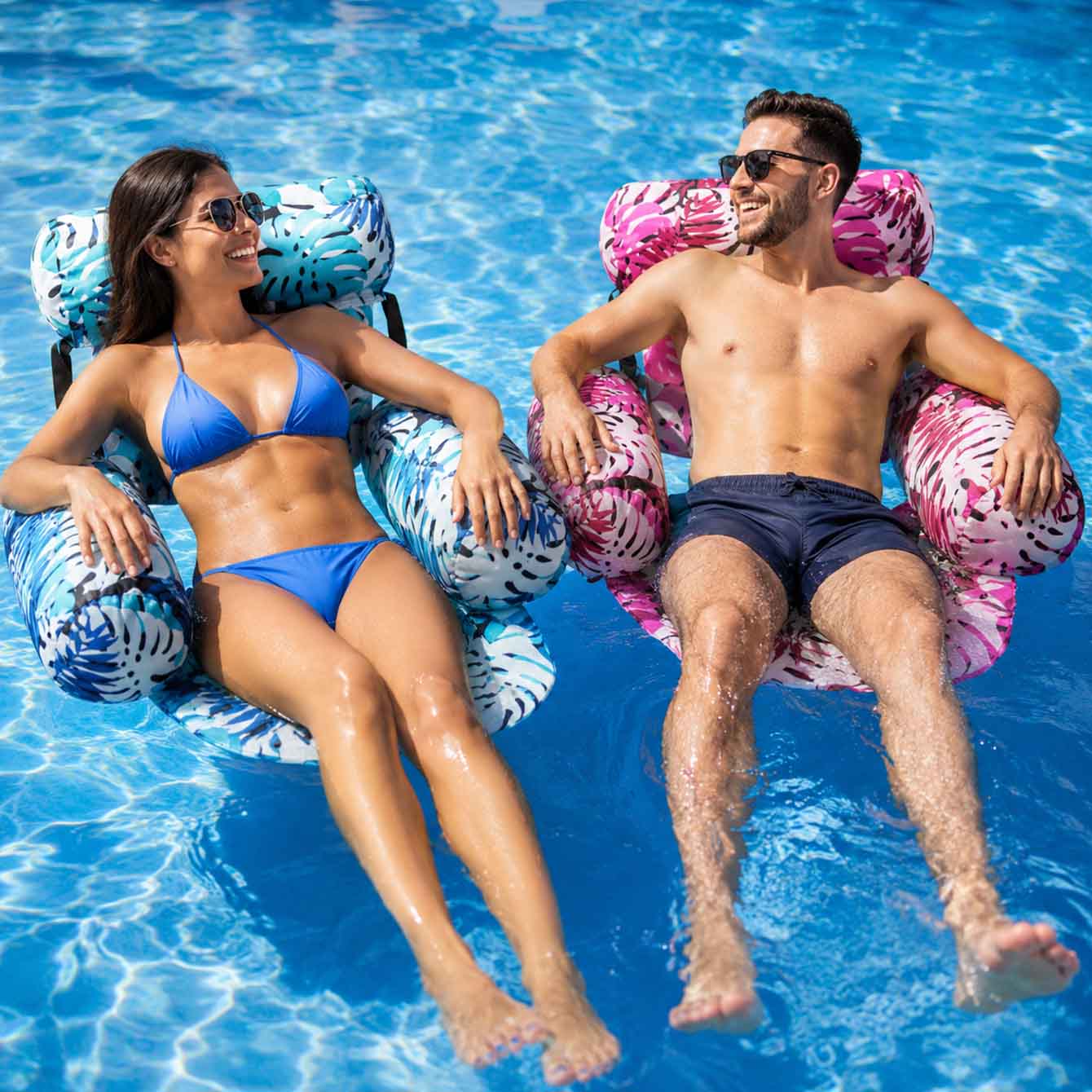 Pool Lounger Inflatable - 1 Buah Kursi Apung Tiup untuk