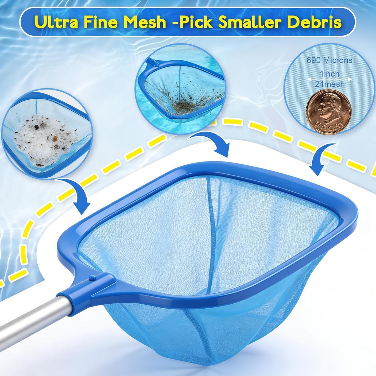 Pool Skimmer Net - Alat Penyaring Jaring Kolam Renang, Sekop