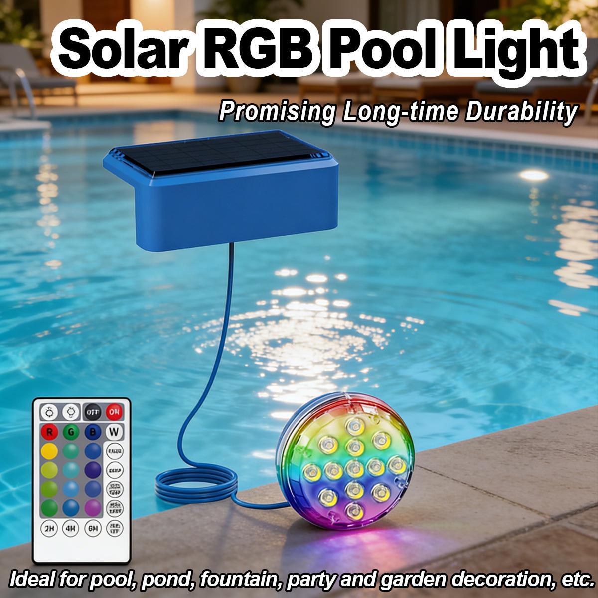Pool Light Solar Rechargeable - Lampu Kolam Renang Tenaga Surya Bawah