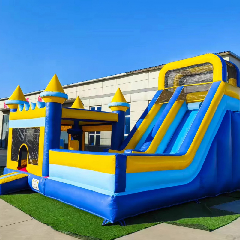 Water Slide Inflatable - Istana Balon Tiup Komersial 4-in-1 dengan