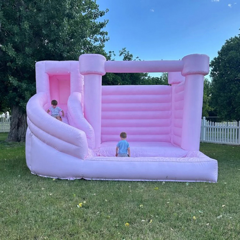 Water Slide Inflatable - Rumah Loncat Tiup Kastil Pink Kustom