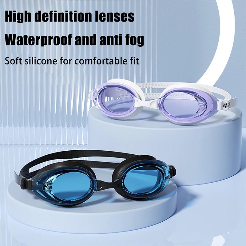 Swim Goggles Anti Fog Uv - Kacamata Renang Profesional untuk Dewasa Pria