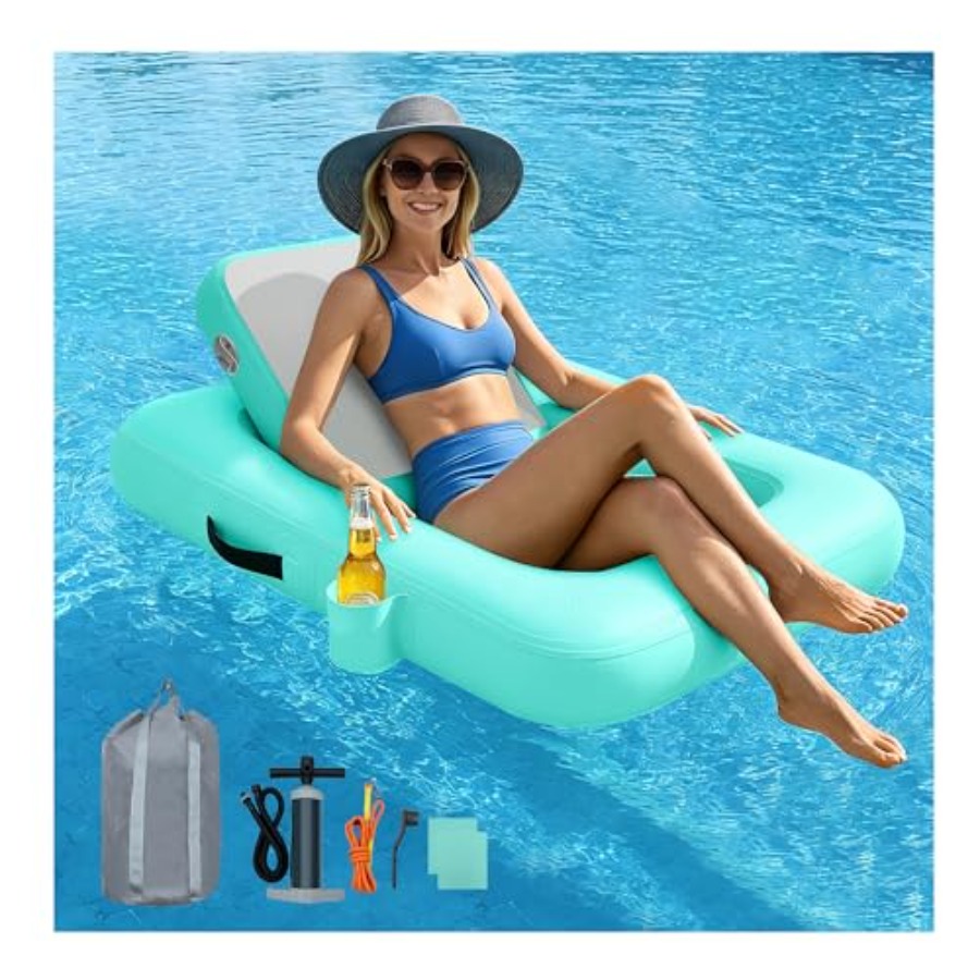Pool Lounger Inflatable - Kursi Apung dengan Sandaran Kursi Apung