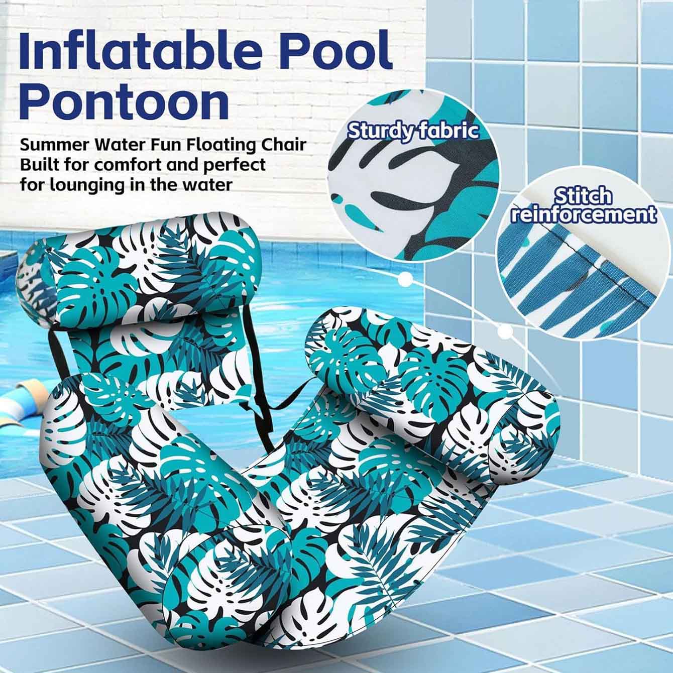 1 Buah Kursi Apung Tiup untuk  - Pool Lounger Inflatable ulasan dan harga