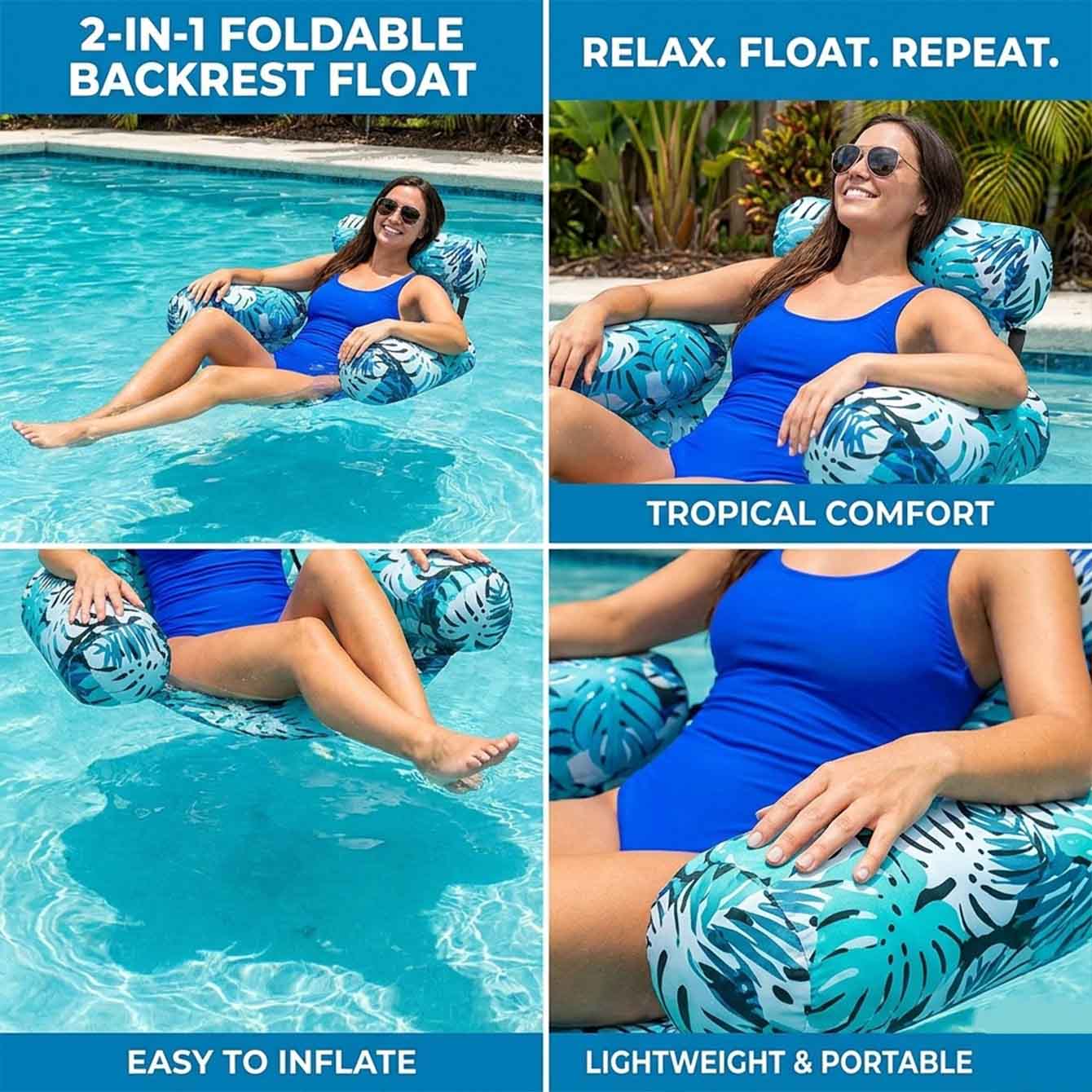 1 Buah Kursi Apung Tiup untuk  - Pool Lounger Inflatable ulasan dan harga
