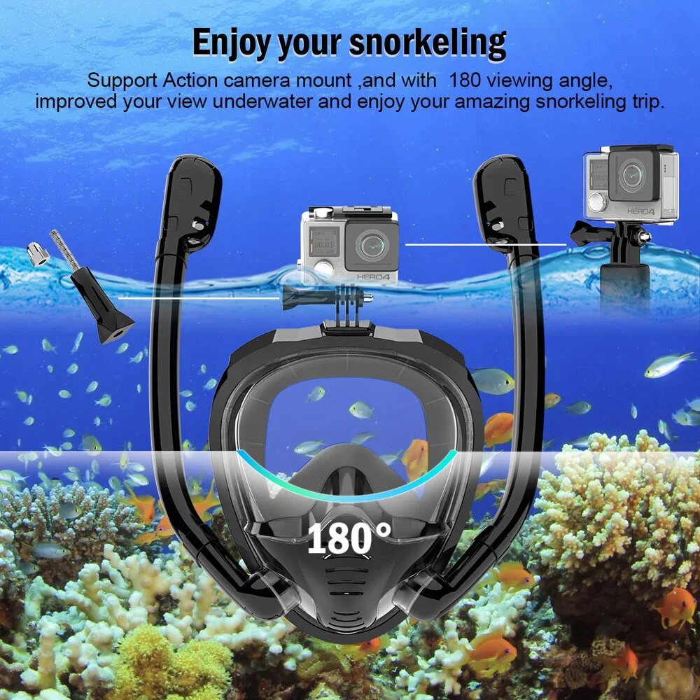 Masker Snorkel wajah penuh, 18 - Snorkel Mask Full Face ulasan dan harga