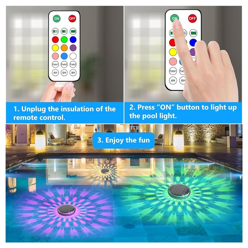 Lampu Kolam Renang Isi Ulang T - Pool Light Solar Rechargeable ulasan dan harga