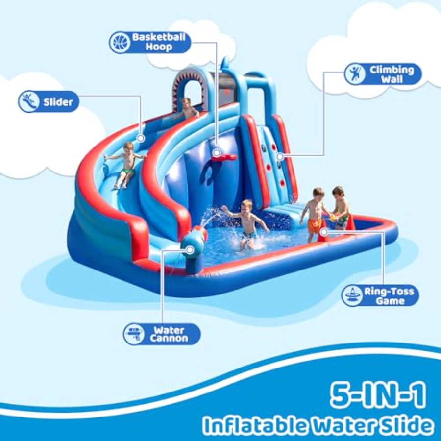 Perosotan air tiup untuk anak- - Water Slide Inflatable ulasan dan harga