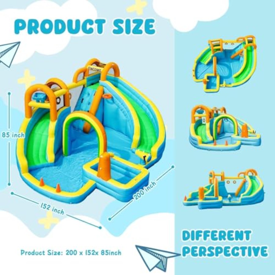 Taman seluncuran air tiup luar - Water Slide Inflatable ulasan dan harga