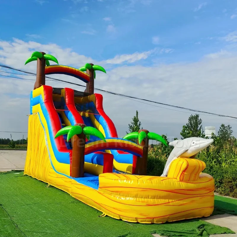 Perosotan Air Tiup Tema Lumba- - Water Slide Inflatable ulasan dan harga