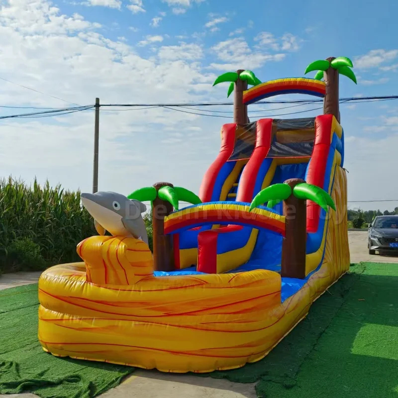 Perosotan Air Tiup Tema Lumba- - Water Slide Inflatable ulasan dan harga