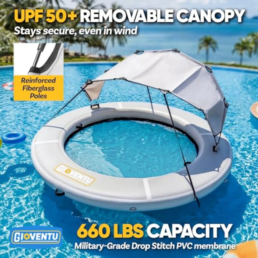 Pelampung hammock air tiup 8FT - Pool Float Ring Inflatable ulasan dan harga
