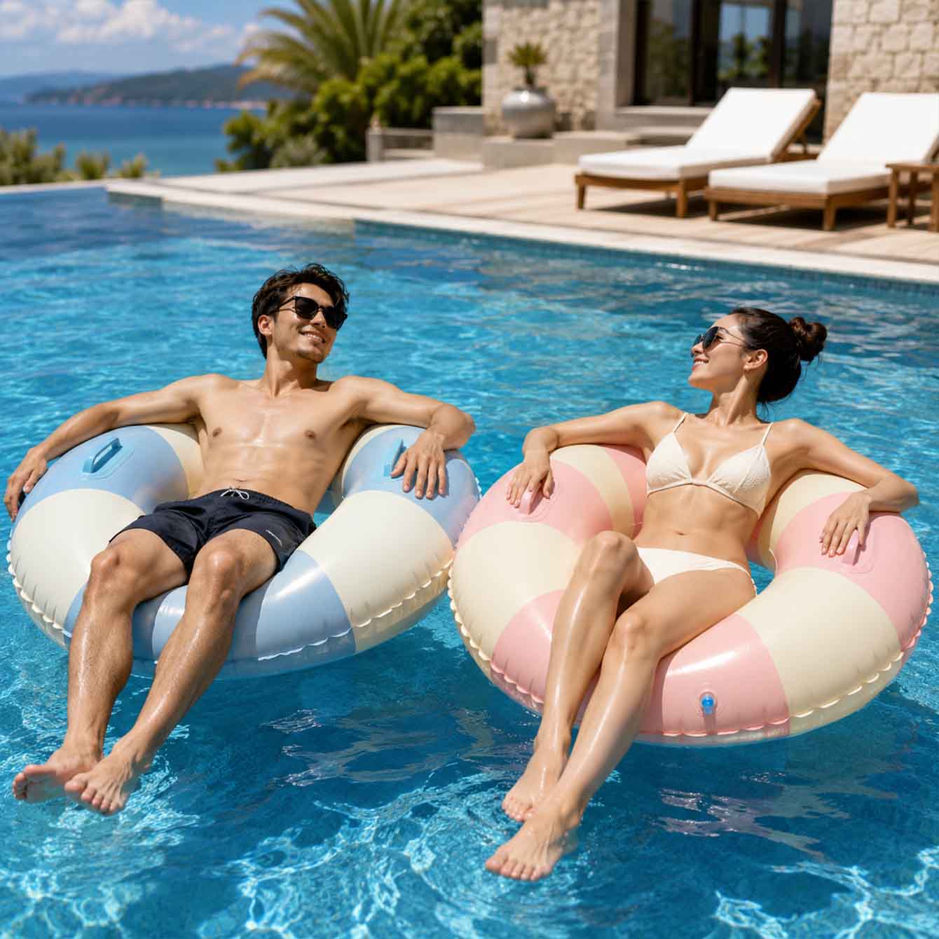 1 Buah Pelampung Renang Tiup d - Pool Float Ring Inflatable ulasan dan harga