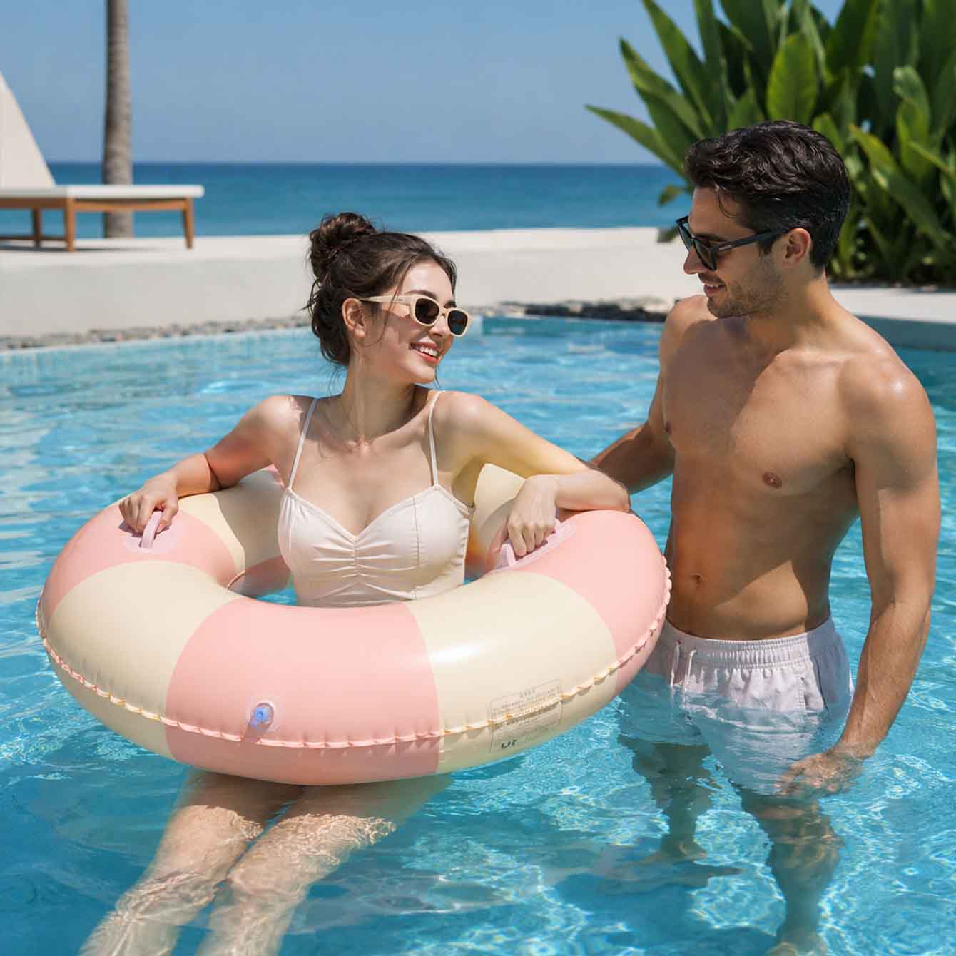 1 Buah Pelampung Renang Tiup d - Pool Float Ring Inflatable ulasan dan harga