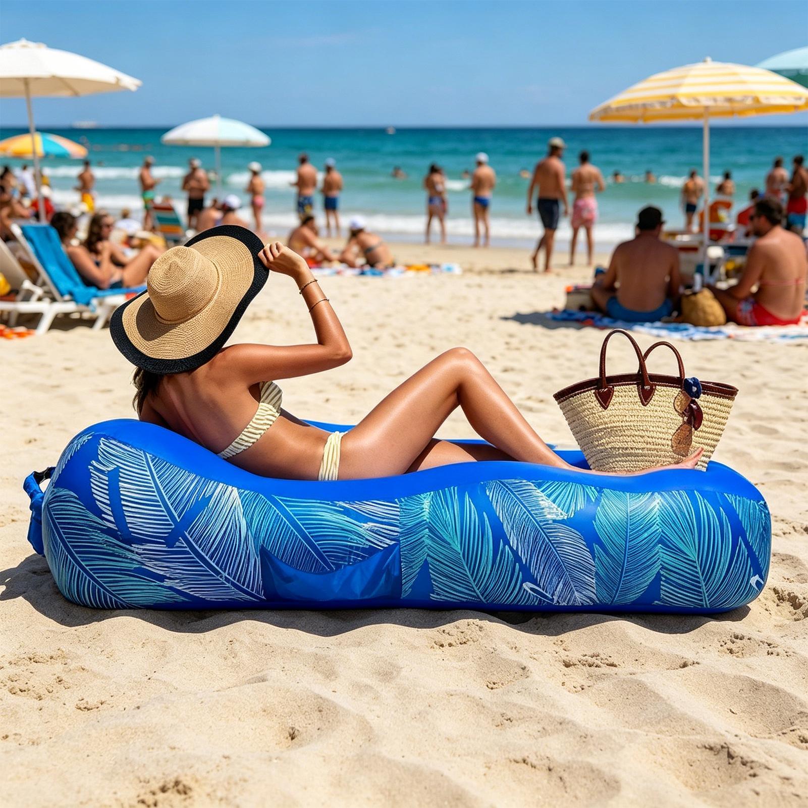 Kursi Santai Tiup dengan Kanop - Pool Lounger Inflatable ulasan dan harga