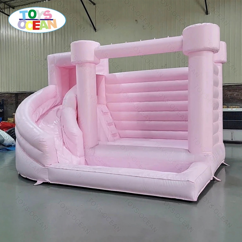 Rumah Loncat Tiup Kastil Pink  - Water Slide Inflatable ulasan dan harga