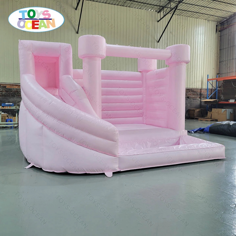 Rumah Loncat Tiup Kastil Pink  - Water Slide Inflatable ulasan dan harga