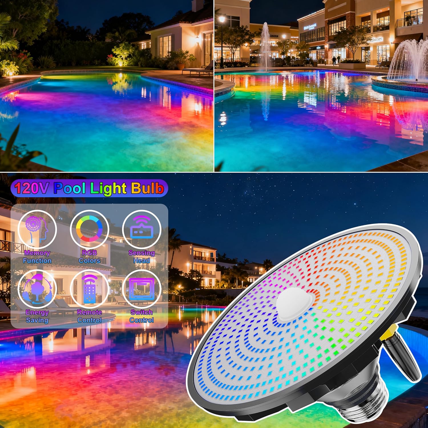 Lampu Kolam Tenaga Surya Multi - Pool Light Solar Rechargeable ulasan dan harga