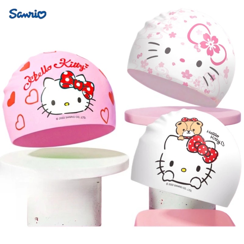 Topi Renang Kartun Anime Hello - Pool Cover Waterproof ulasan dan harga