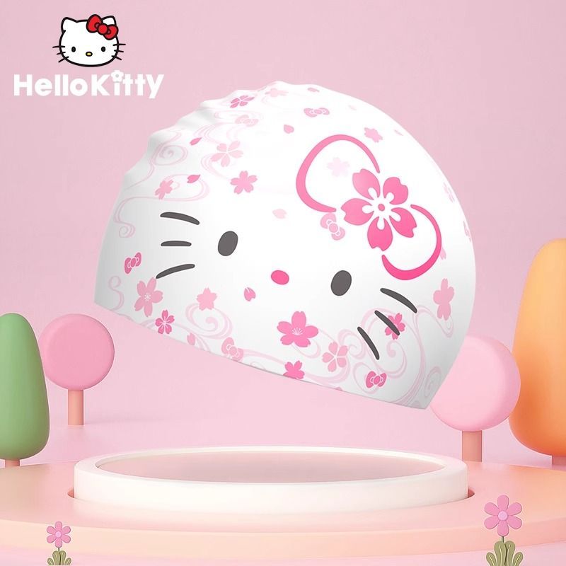 Topi Renang Kartun Anime Hello - Pool Cover Waterproof ulasan dan harga
