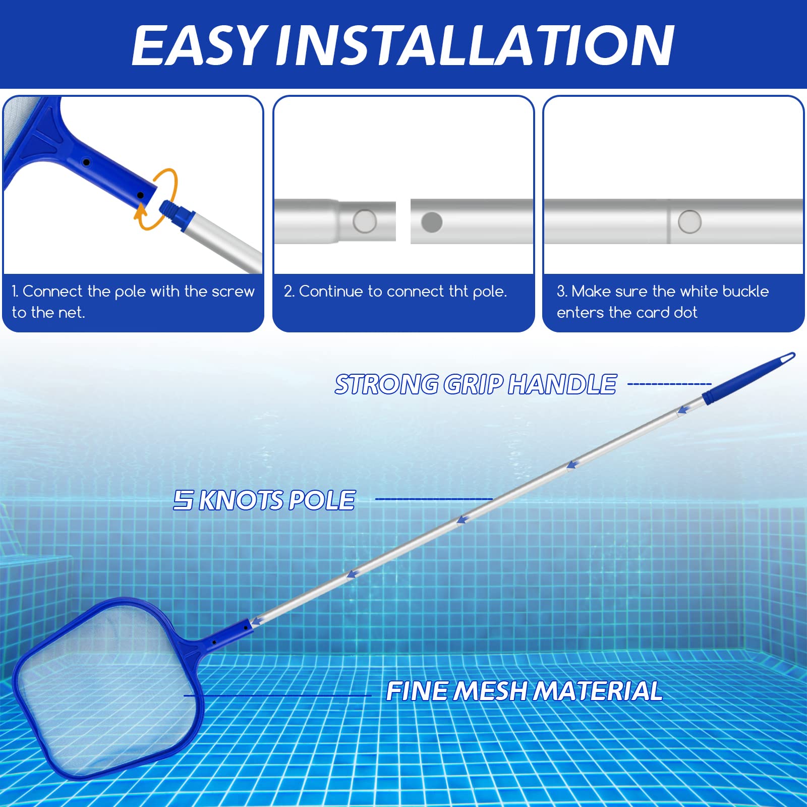Jaring Penyapu Daun Kolam Rena - Pool Skimmer Net ulasan dan harga