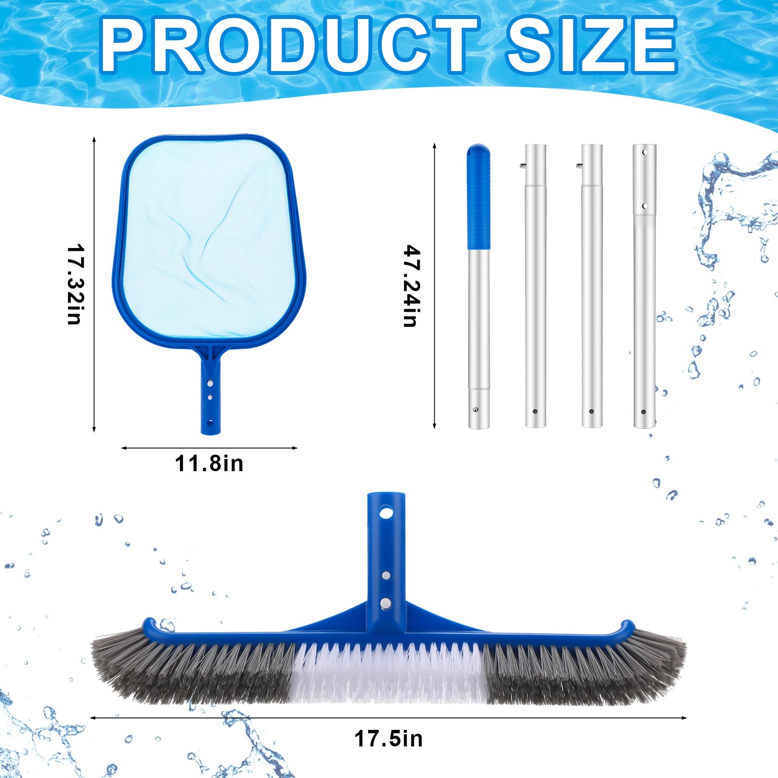 3 Set Peralatan Pembersih Kola - Pool Skimmer Net ulasan dan harga
