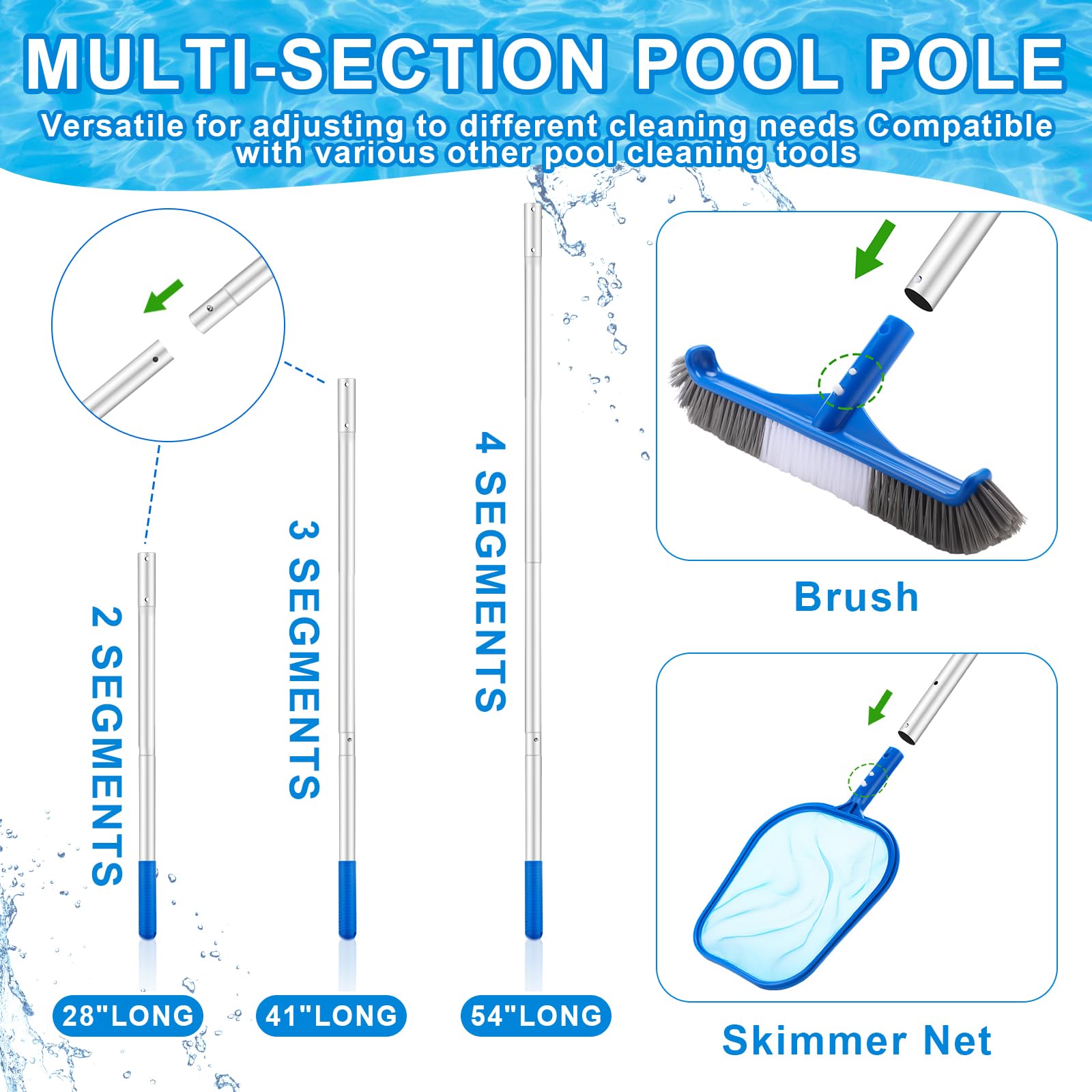 3 Set Peralatan Pembersih Kola - Pool Skimmer Net ulasan dan harga