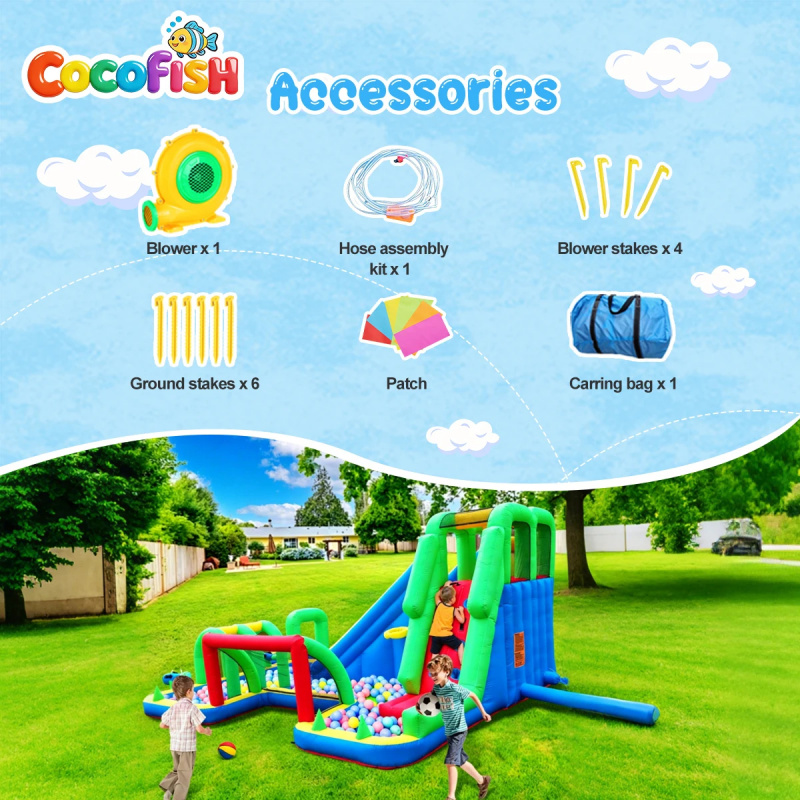 Cocofish Taman Air Tiup Besar  - Water Slide Inflatable ulasan dan harga