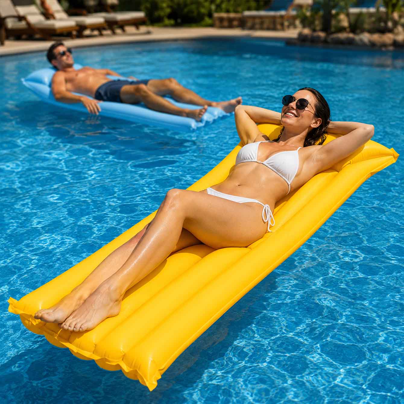 1 Buah Kasur Apung Kolam Renan - Pool Float Ring Inflatable ulasan dan harga