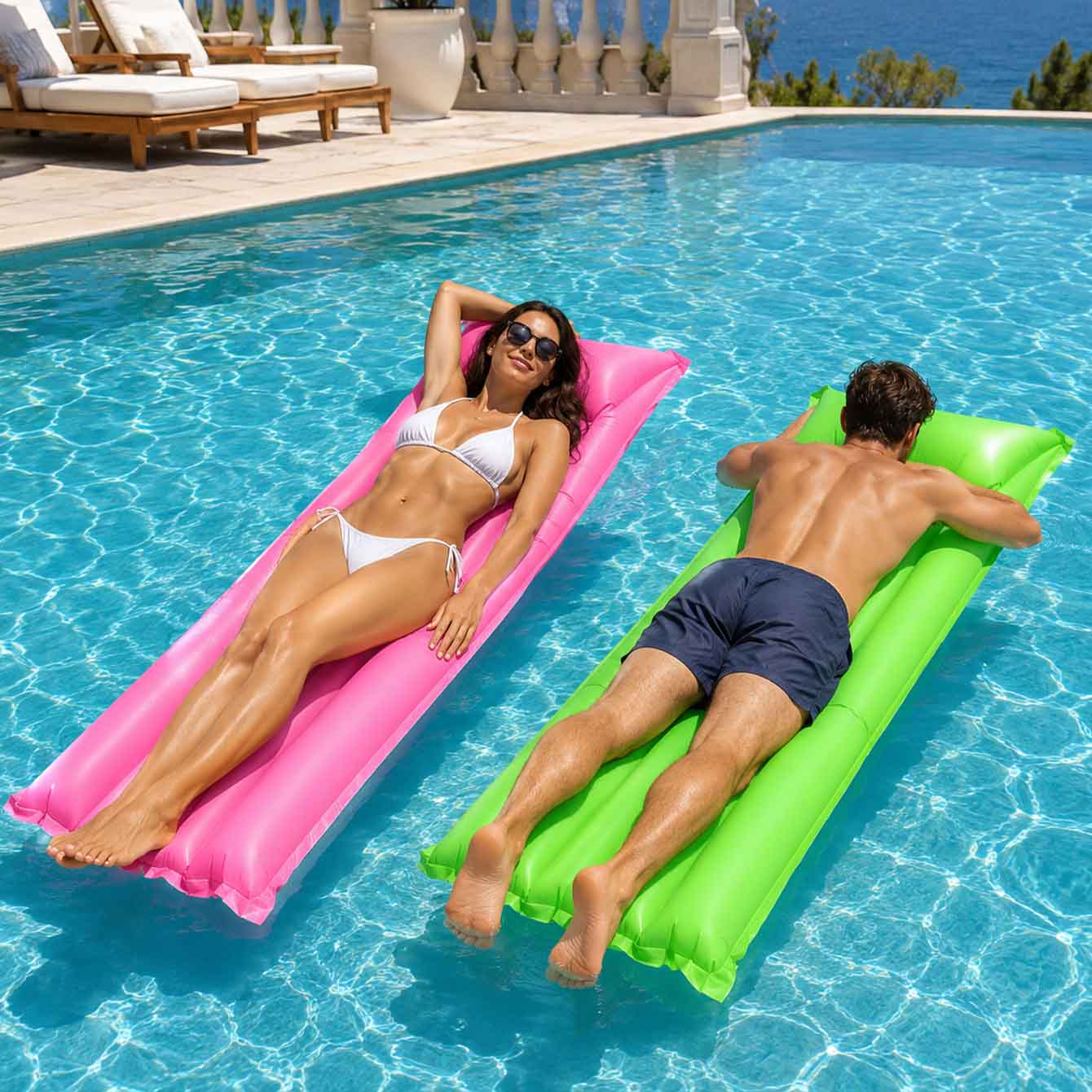 1 Buah Kasur Apung Kolam Renan - Pool Float Ring Inflatable ulasan dan harga