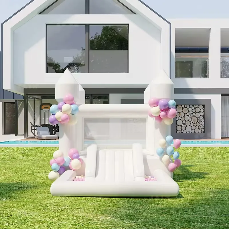 Kastil Bouncy Inflatable Putih - Water Slide Inflatable ulasan dan harga