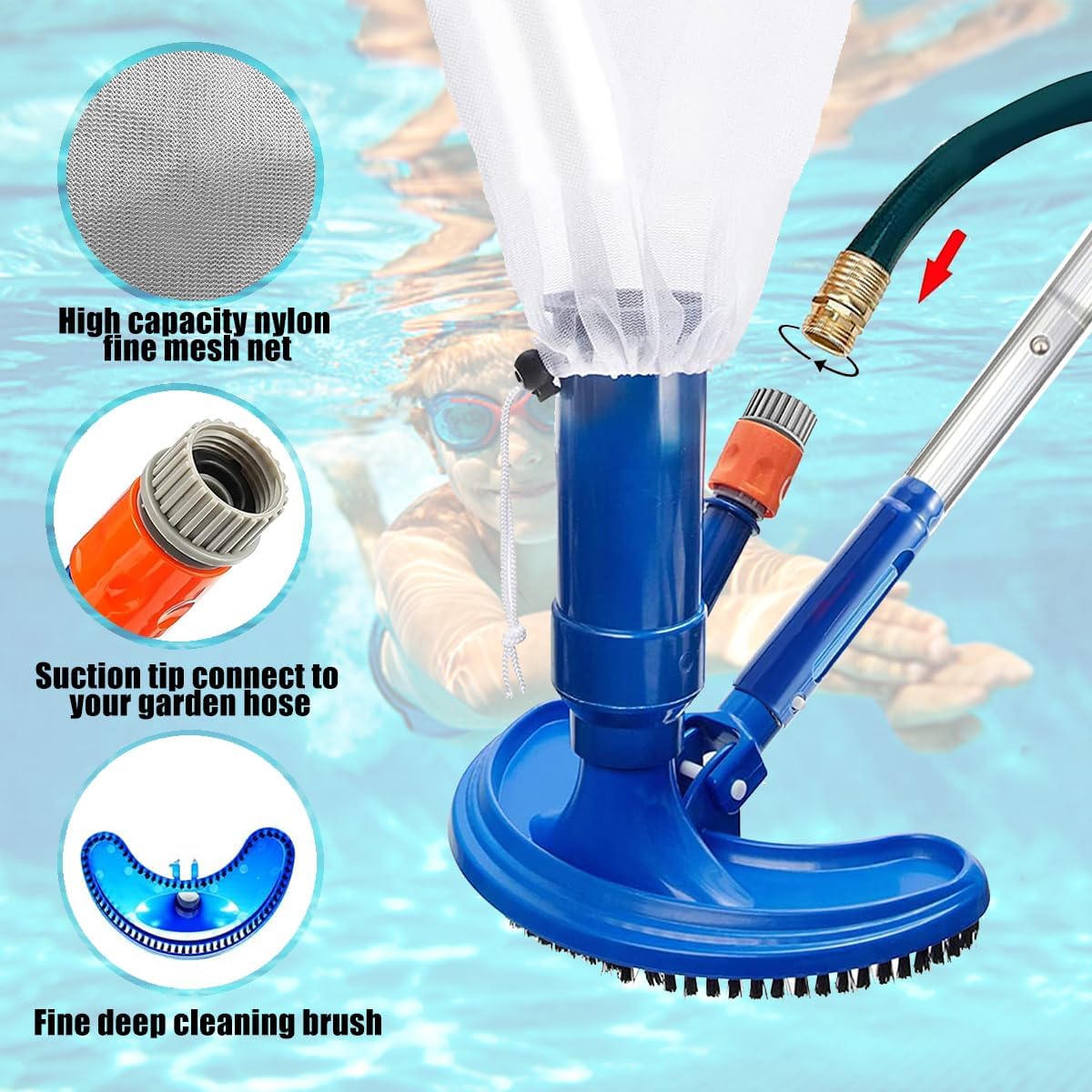 Alat Penyedot Debu Kolam Renan - Pool Vacuum Manual ulasan dan harga